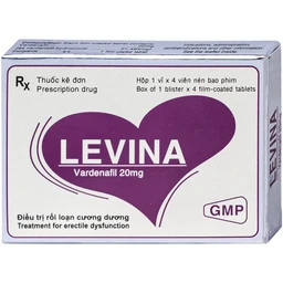 Thuốc Levina 20mg Cophavina điều trị rối loạn chức năng cương dương (1 vỉ x 4 viên) 3