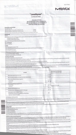 Thuốc Levothyrox 100µg Merck điều trị bướu giáp, suy giáp, ung thư giáp (3 vỉ x 10 viên)