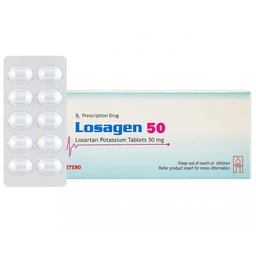 Viên nén Losagen 50 Hetero điều trị tăng huyết áp (3 vỉ x 10 viên)