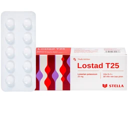 Thuốc Lostad T25 25mg Stella điều trị tăng huyết áp (3 vỉ x 10 viên)
