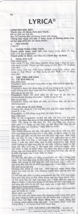 Viên nang cứng Lyrica 75mg Viatris điều trị đau thần kinh, động kinh cục bộ (4 vỉ x 14 viên) 