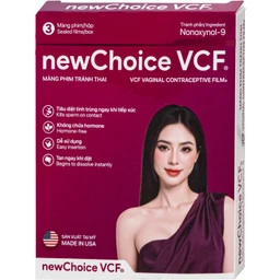 Màng phim tránh thai Newchoice VCF giúp tránh thai an toàn, tiện lợi (3 miếng) 2
