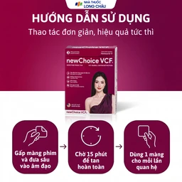 Màng phim tránh thai Newchoice VCF giúp tránh thai an toàn, tiện lợi (3 miếng) 6