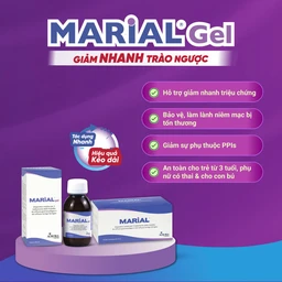 Marial Gel (20 gói x 15ml) chống trào ngược dạ dày thực quản, ợ chua, khó tiêu, bảo vệ và tái tạo phục hồi niêm mạc họng