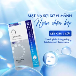 Mặt nạ dưỡng trắng da Transino Whitening Facial Mask EX ngăn ngừa nám và tàn nhang (4 miếng x 20ml)
