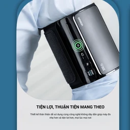 Máy đo huyết áp bắp tay không dây Omron HEM 7600T hỗ trợ đo huyết áp, nhịp tim