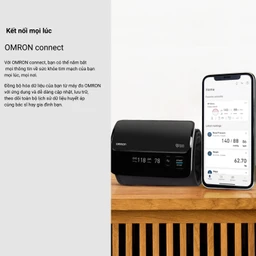 Máy đo huyết áp bắp tay không dây Omron HEM 7600T hỗ trợ đo huyết áp, nhịp tim