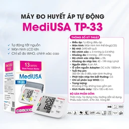 Máy đo huyết áp bắp tay MediUsa TP33 hỗ trợ đo huyết áp, nhịp tim 3