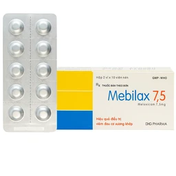 Viên nén Mebilax 7,5 DHG Pharma  điều trị viêm đau cơ xương khớp (2 vỉ x 10 viên)