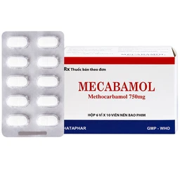 Viên nén Mecabamol 750mg Hà Tây điều trị các bệnh lý cơ xương cấp tính (6 vỉ x 10 viên) 1