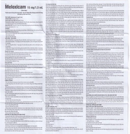 Dung dịch tiêm Meloxicam 15mg/1.5ml Danapha điều trị đau viêm xương khớp (10 ống)