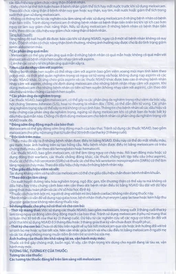 Thuốc Meloxicam 7.5mg điều trị viêm xương khớp, viêm cột sống (2 vỉ x 10 viên)