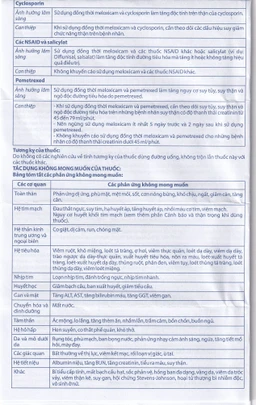 Thuốc Meloxicam 7.5mg điều trị viêm xương khớp, viêm cột sống (2 vỉ x 10 viên)