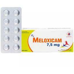 Thuốc Meloxicam 7.5mg điều trị viêm xương khớp, viêm cột sống (2 vỉ x 10 viên) 1