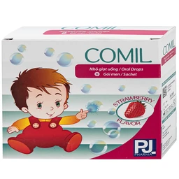 Men tiêu hóa Comil hương dâu 20ml giúp giảm rối loạn tiêu hóa, nôn trớ ở trẻ, dùng được cho trẻ sơ sinh