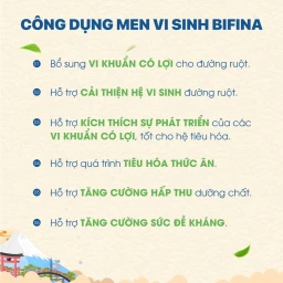 Men vi sinh bổ sung lợi khuẩn cho hệ tiêu hóa Bifina R Health Aid (60 gói) 4