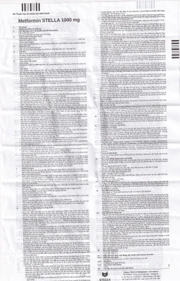 Thuốc Metformin Stella 1000mg điều trị đái tháo đường típ 2 (6 vỉ x 10 viên)