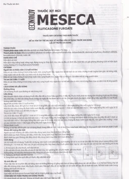 Thuốc xịt mũi Meseca Advanced Merap điều trị các triệu chứng chảy nước mũi, sung huyết mũi, ngứa mũi (60 liều)