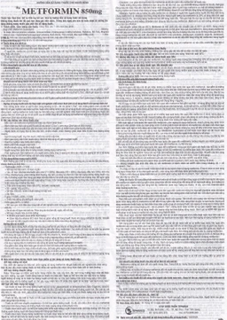 Viên nén Metformin 850mg Tipharco điều trị đái tháo đường không phụ thuộc insulin típ 2 (4 vỉ x 15 viên) 