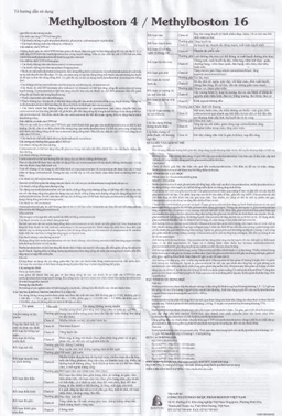 Thuốc Methylboston 16 Boston kháng viêm, điều trị suy tuyến thượng thận, viêm khớp, lupus ban đỏ (3 vỉ x 10 viên)