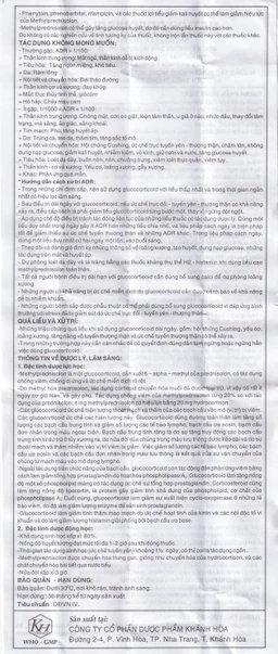 Thuốc Methylprednisolon 4 Khapharco kháng viêm, điều trị viêm khớp dạng thấp, lupus ban đỏ hệ thống (10 vỉ x 10 viên)