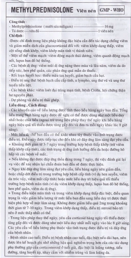 Thuốc Methylprednisolone 16mg Usa - Nic Pharma kháng viêm và ức chế miễn dịch, chống dị ứng (3 vỉ x 10 viên)