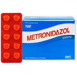 Viên nén Metronidazol 250mg Hataphar điều trị các chứng nhiễm khuẩn, viêm lợi (50 vỉ x 10 viên)