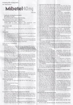 Viên nén Mibetel 40mg Hasan điều trị tăng huyết áp (3 vỉ x 10 viên)