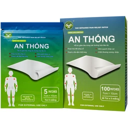 Miếng dán giảm đau An Thống Mdtyy giúp giảm đau cổ, đau mỏi vai gáy, đau lưng (20 túi x 5 miếng)