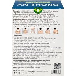 Miếng dán giảm đau An Thống Mdtyy giúp giảm đau cổ, đau mỏi vai gáy, đau lưng (20 túi x 5 miếng)