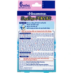 Miếng dán hạ sốt ByeBye Fever Babies Hisamitsu (3 gói x 2 miếng) dùng cho trẻ từ 0-2 tuổi