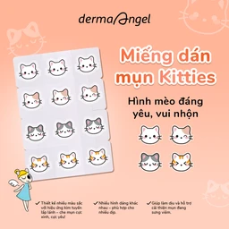 Miếng Dán Mụn Derma Angel Acne Beauty Patch Hình Kitties 12+3 Miếng 4