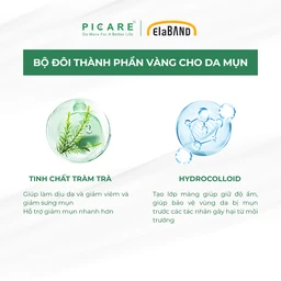 Miếng dán mụn Elaband Hydrodot Teatree (23 miếng) hút dịch mụn, giảm sưng viêm 3