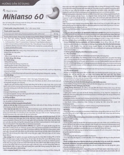 Thuốc Miklanso 60mg Hdpharma điều trị viêm thực quản có trợt loét (3 vỉ x 10 viên)