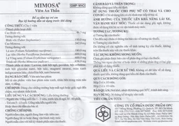 Viên an thần Mimosa OPC dùng cho trường hợp mất ngủ, suy nhược thần kinh (5 vỉ x 10 viên)