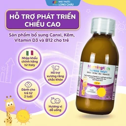 Siro bổ sung vitamin tăng chiều cao cho trẻ MorningKids Increase Height (150ml) 2