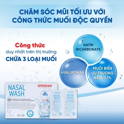 Muối rửa mũi xoang Otosan Nasal Wash (30 gói) làm sạch sâu, ngừa viêm xoang, viêm mũi dành cho trẻ từ 1 tuổi trở lên
