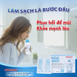 Muối rửa mũi xoang Otosan Nasal Wash (30 gói) làm sạch sâu, ngừa viêm xoang, viêm mũi dành cho trẻ từ 1 tuổi trở lên