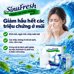 Muối rửa mũi xoang Sinufresh Cát Linh (30 gói và 1 chai 180ml) giúp làm sạch, giảm ngạt mũi, sổ mũi 5
