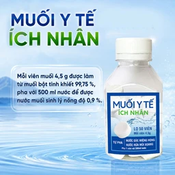Muối y tế Ích Nhân (50 viên x 4.5g) dùng pha nước súc miệng, họng, rửa mũi 4