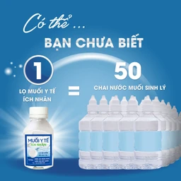 Muối y tế Ích Nhân (50 viên x 4.5g) dùng pha nước súc miệng, họng, rửa mũi