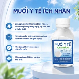 Muối y tế Ích Nhân (50 viên x 4.5g) dùng pha nước súc miệng, họng, rửa mũi 8
