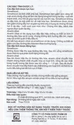 Thuốc Nady-Spasmyl chống co thắt, giảm các cơn đau đường ruột, dạ dày ( 10 vỉ 10 viên )