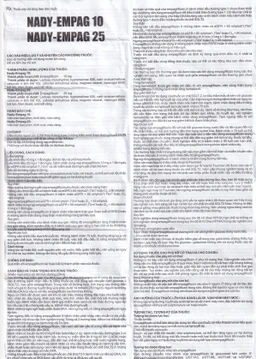 Thuốc Nady-Empag 10 Nadyphar điều trị đái tháo đường típ 2 (3 vỉ x 10 viên)