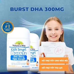 Viên nhai hỗ trợ bổ não Kids Smart Bursts DHA 300mg Nature's Way (50 viên)