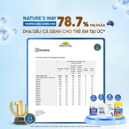 Viên nhai hỗ trợ bổ não Kids Smart Bursts DHA 300mg Nature's Way (50 viên) 13