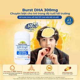 Viên nhai hỗ trợ bổ não Kids Smart Bursts DHA 300mg Nature's Way (50 viên) 2