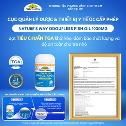 Viên hỗ trợ bổ não Odourless Fish Oil 1000mg Nature's Way (80 viên) 7