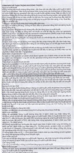 Thuốc NDP-Apixan 5mg Nadyphar hỗ trợ phòng ngừa đột quỵ, tăng huyết áp (2 vỉ x 10 viên)