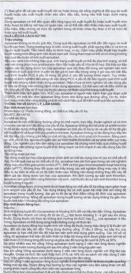 Thuốc NDP-Apixan 5mg Nadyphar hỗ trợ phòng ngừa đột quỵ, tăng huyết áp (2 vỉ x 10 viên)